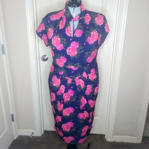 Lindy Bop Dresses & Skirts - Lindy Bop Asian inspired wiggle dress US 16/UK 20